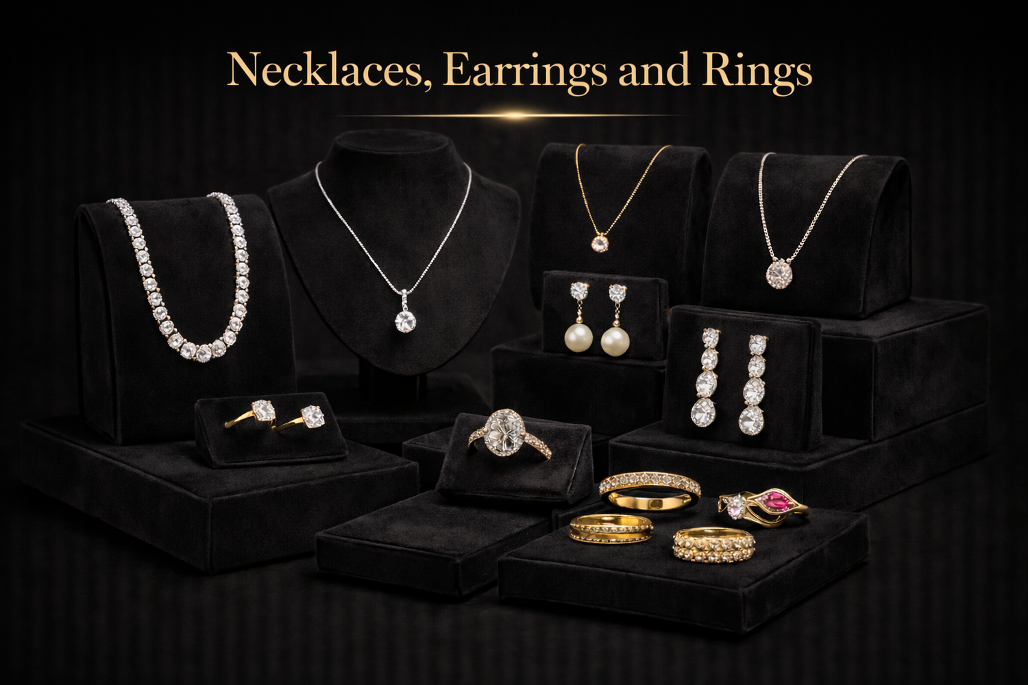 Women’s Necklaces, Earrings, and Rings
