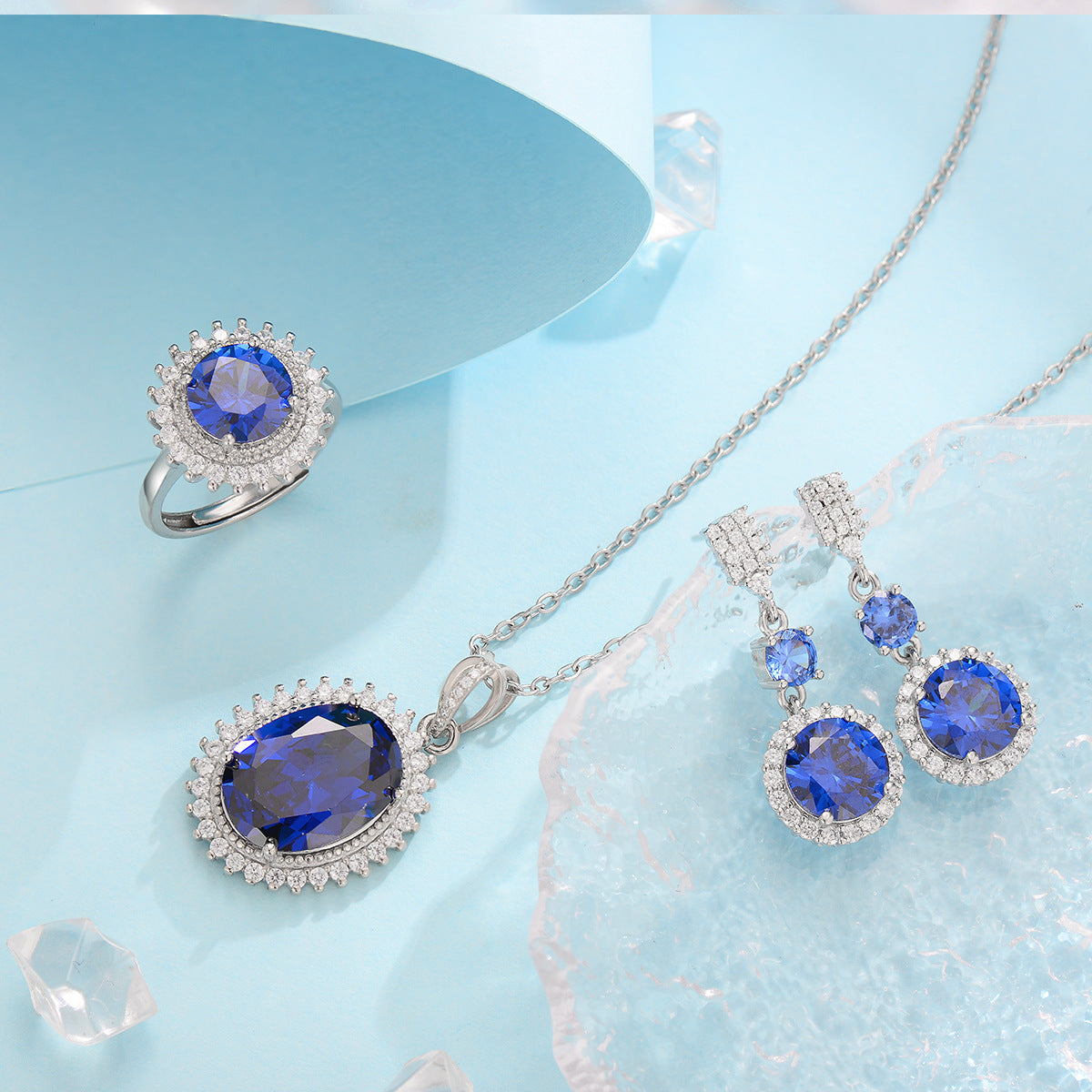 Versatile Three-Piece Gemstone Set In A Variety Of Colors