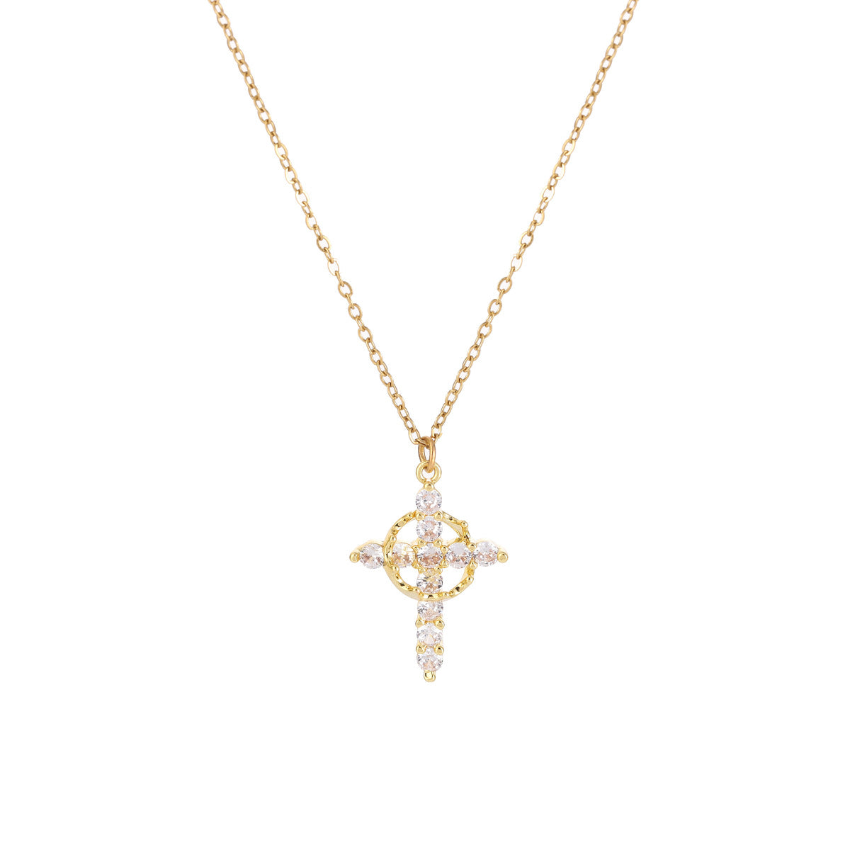 Cross Pendant Women's Rotatable Fashion All-match Light Luxury