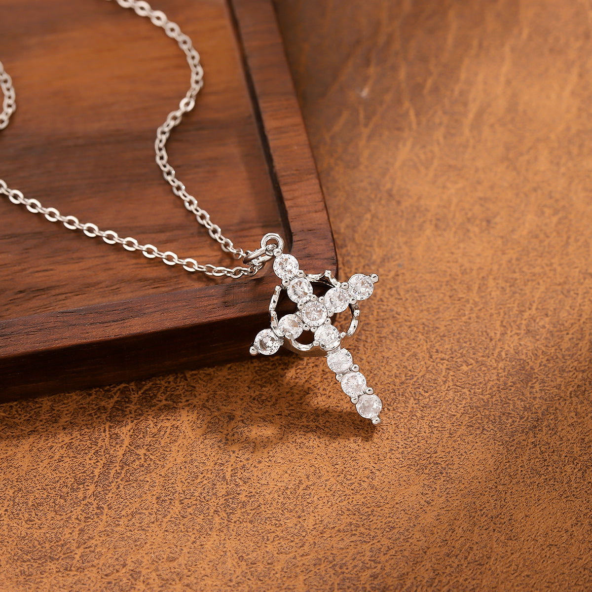 Cross Pendant Women's Rotatable Fashion All-match Light Luxury