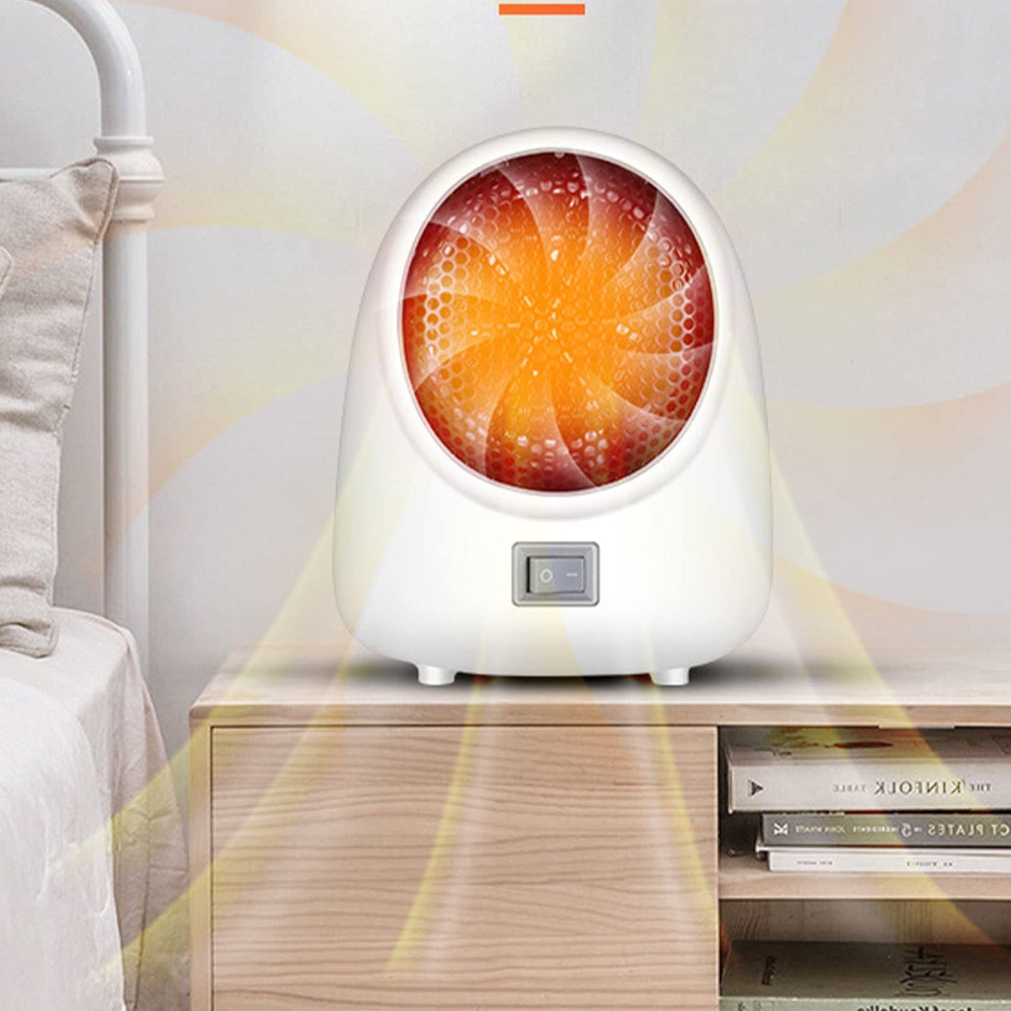 Mini Electric Heater Portable Desktop Winter Fan Air Heating Warmer Home Office