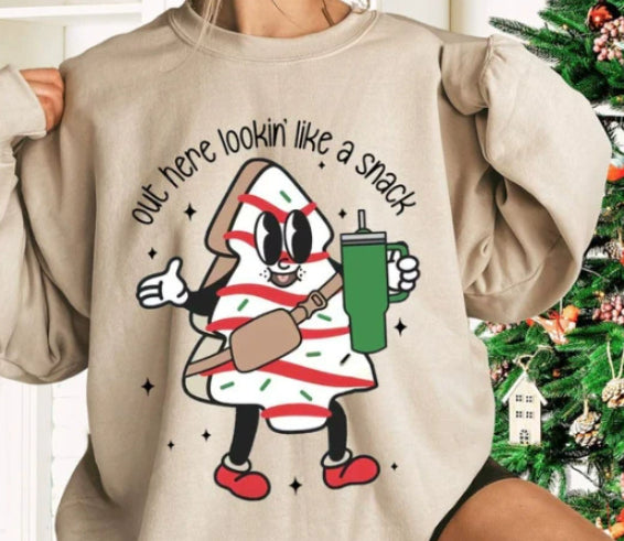 Women's Print Round Neck Sweatshirt
